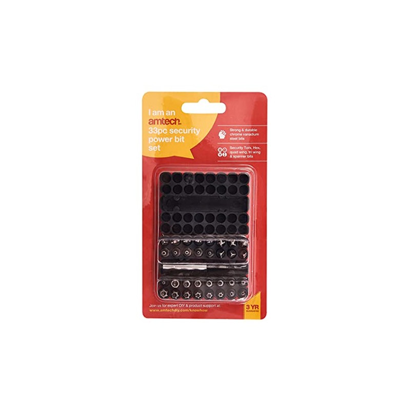 Amtech L3350 33 Piece Security Power bit Set