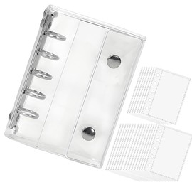 MTDDYMXLFG M5 Transparent Seal Pad, 30 Sheets Refills, Binder Type, A8 Size, Clear PVC Material, Pocket Pages, Storage Seals, Picuras, Trinket Cards, Perfect Gift
