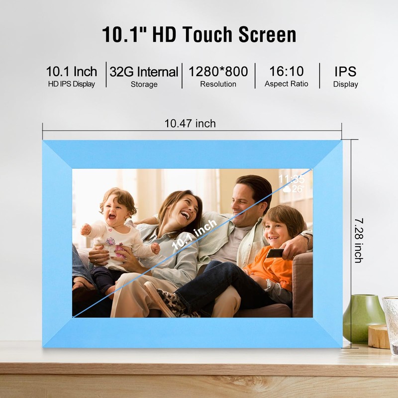 TSITSC 10.1 Inch Digital Picture Frame, WiFi Digital Photo Frame,