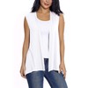 EXCHIC Women's Sleeveless Open Front Cardigan Vest Lightweight Cool Coat,