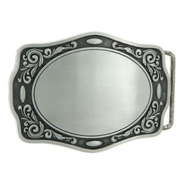 Western Flower Trims Blank Belt Buckle