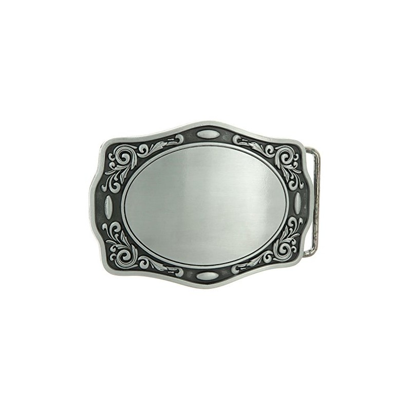 Western Flower Trims Blank Belt Buckle