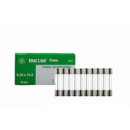 Pack of 10 Fuses 12A Slow Blow 6.3 x 32 mm