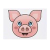 'Happy Pig Face' Temporary Tattoo - Water Resistant, Skin-Safe, Non-Toxic