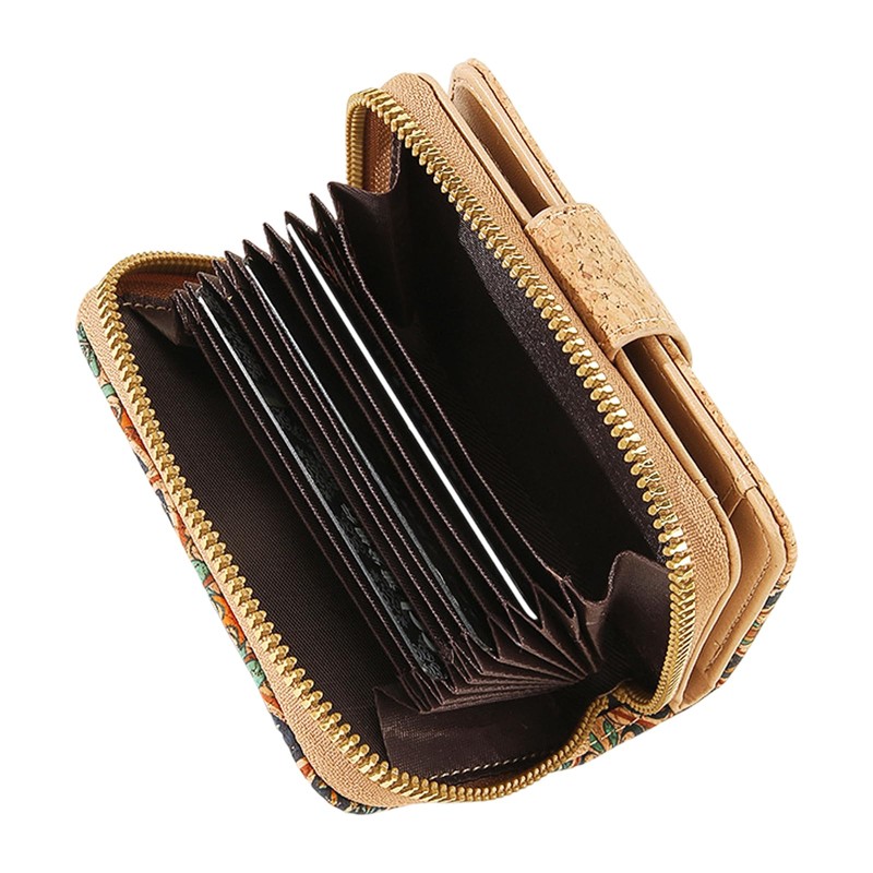 aolaso Cork Small Wallets for Women, Leather RFID Blocking Leather