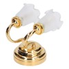 1:12 Doll House Miniature Wall Lamp LED Light Model Toy