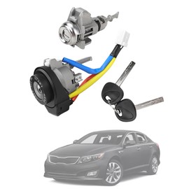 RADVIK 81970-2TA00 Ignition Switch Door Lock Cylinde with 2 Keys for 2011-2015 Kia Optima & 2013-2017 Rio Replacement, Driver Side Left 81900-1WK00