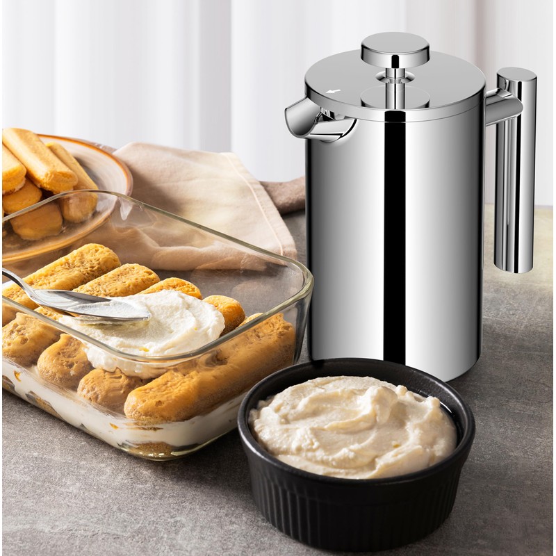 Meelio Small French Press Coffee Maker 600ml, Double-Wall Insulated French