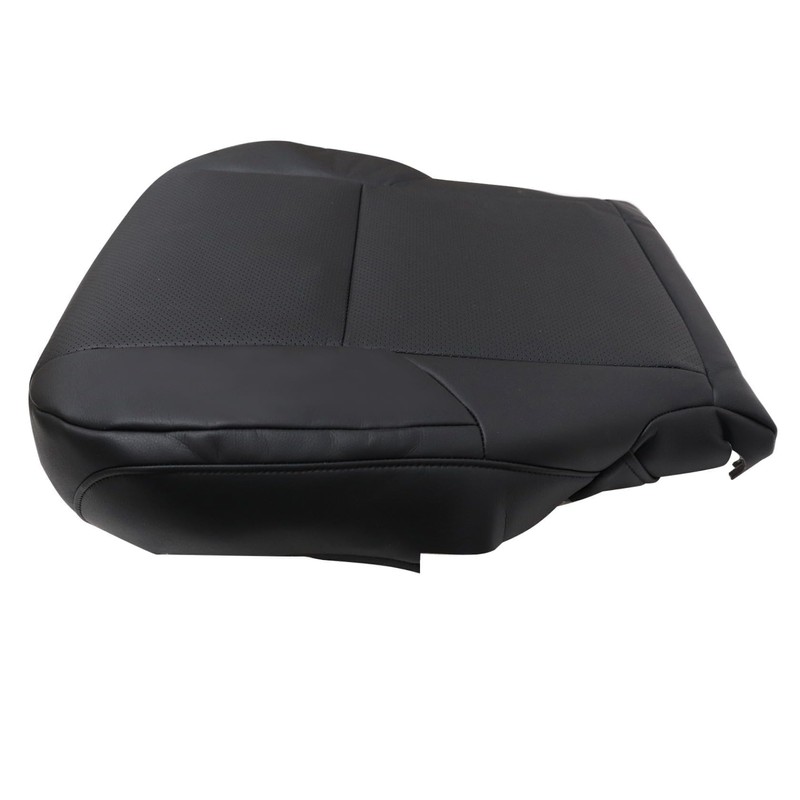 FZJDSD Black Driver Side Bottom Perforated Leather Seat Cover Compatible