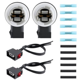 GoaMotors 2Pcs Front Turn Signal Light Connector Plug Wiring Harness Compatible with Jeep Wrangler 2007-2018 Turn Signal Light Socket Kits Replaces 68030098AA 68065016AB