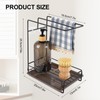 LecuSyn Wall Mounted Kitchen Sink Caddy,Large Sponge Holder for Kitchen