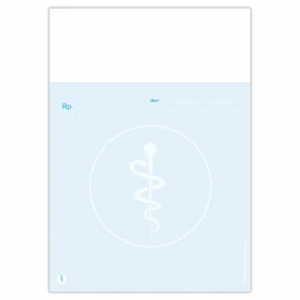 PRINTINO® Doctor Recipe Pad - Private Recipes for Doctors in Private Recipe Pad - 2 Pads of 100 Sheets Each with Blank Form in Blue DIN A6 with Private Recipe as a Template for Doctors and Naturopaths