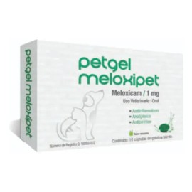 Meloxipet 1mg Petgel Dolor Desinflama Perros Y Gatos 10 Caps