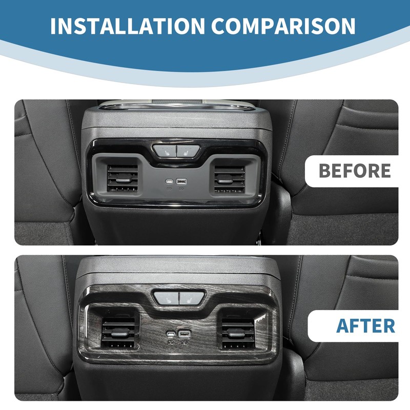 PDKLIN for Silverado Rear Air AC Vent Cover Trim for