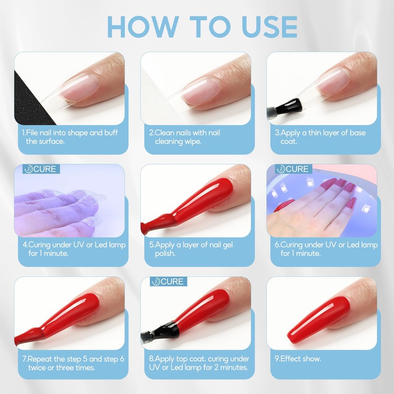 Coscelia Base e Top Coat Semipermanente, 10ML x 2 Base