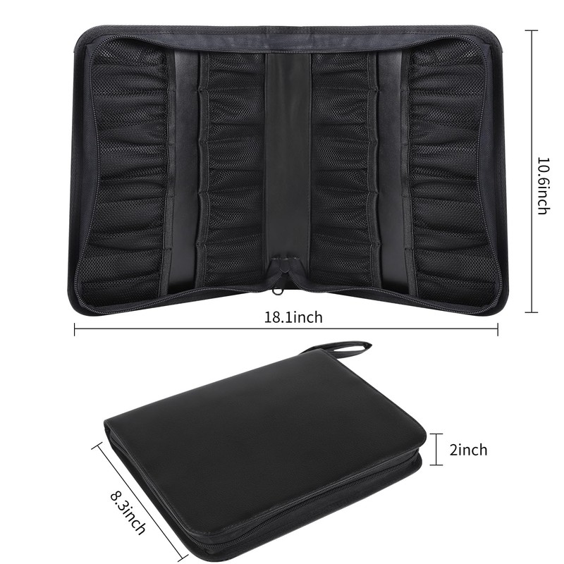 Portable Zippered Key Case,Car Key Holder Leather Key Organizer Case