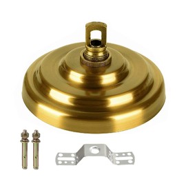 Pendant Light Canopy Fixture, 50KG Maximum Weight Heavy Duty Canopy Kit for Hanging Lantern, Plant Basket, Fruit Basket (Gold Copper)