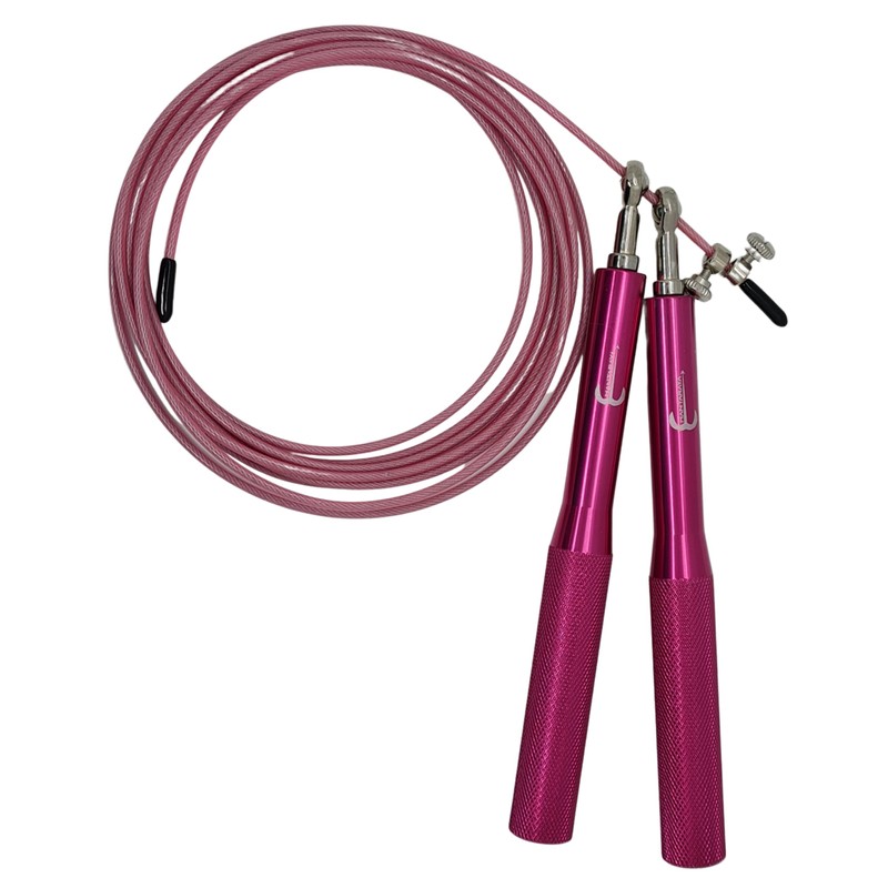Adjustable Aluminium Handles Speed Jump Rope (Rosa)