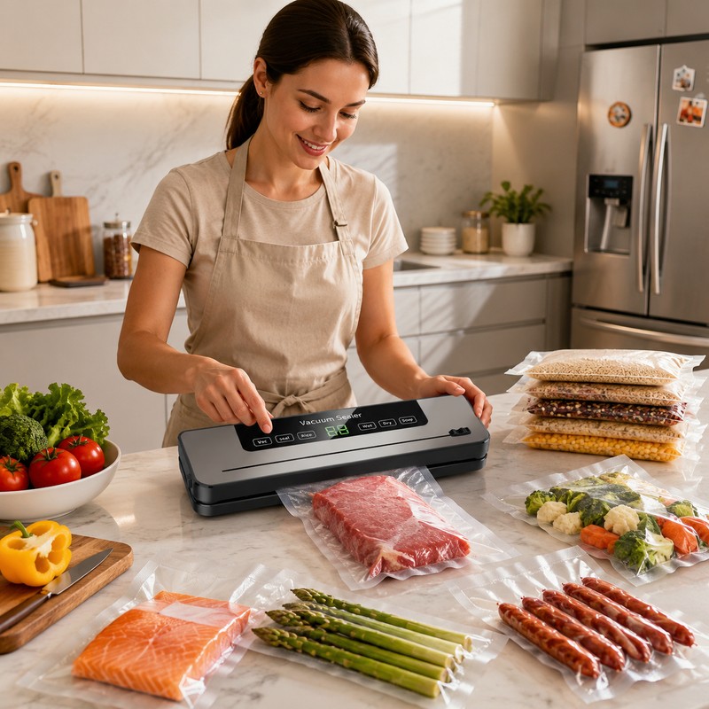 Electric Vacuum Sealer Machine for Food Storage – Wet &
