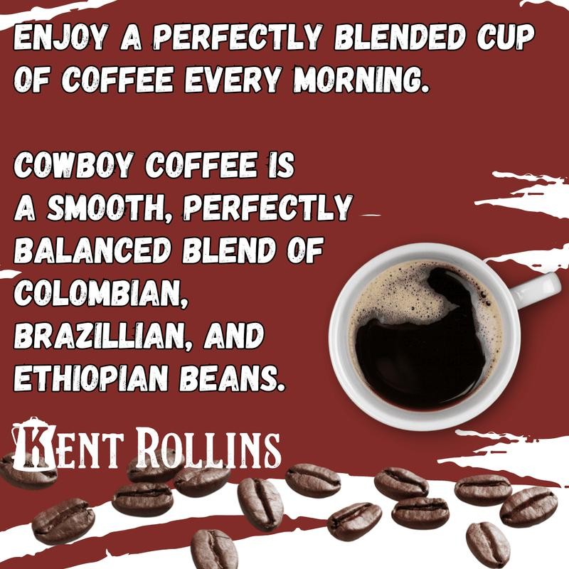 Cowboy Coffee - Smooth Medium Roast in Whole Bean or