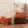 ANRODUO Pack of 2 Rust Chenille Throw Pillow Covers 18x18