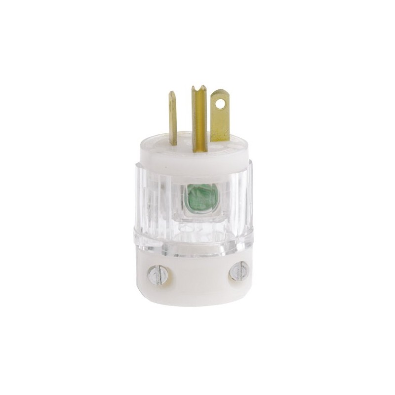 Leviton 8315-CT 20 Amp, 125 Volt, Plug, Straight Blade, Hospital