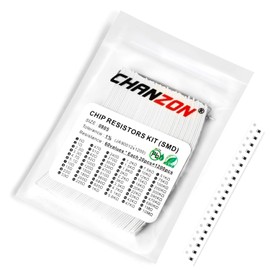 Chanzon 1200pcs 0805 SMD Resistor Kit 0-10M Ω ohm 60 Values (Each Value 20pcs) 1/8W 0.125W ±1% Tolerance Thick Film 0-10MR SMT Chip Resistors Rohs Certificated