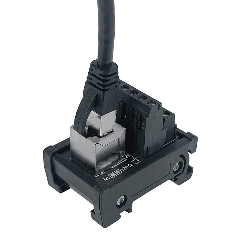 Jienk RJ45 8P8C DIN Rail Mount Ethernet Connector Distribution Breakout