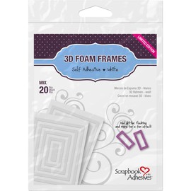 3L Corporation Self-Adhesive Scrapbook Foam Embellishment Shapes, Frames