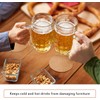 VonkPeter 30 Pack Cork Drink Coasters Round 1/8" Thick-Home Bar