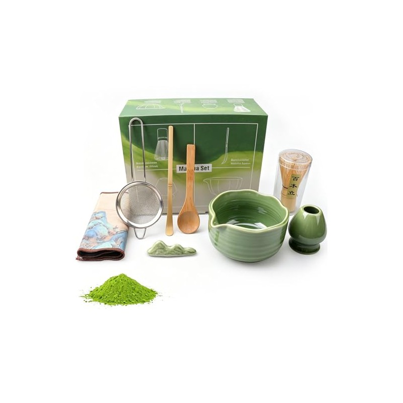 Matcha Kit, Kit de Matcha Ceremonial 8 Piezas, Juego de
