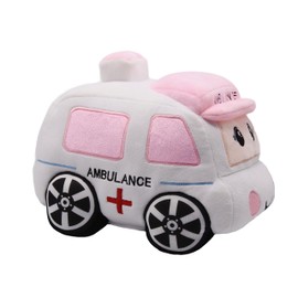 YONLIT Soft Plush Ambulance Stuffed Car Toy Super Cute White Truck Plushie Excellent Gifts for Kids or Birthday Party 10.6 Inches (Ambulance)