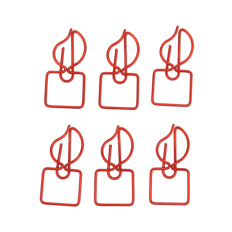 100pcs Paper Clips Prevent Slip Cute Candle Shaped Decorative Metal