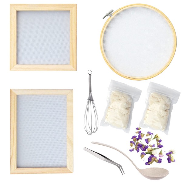 Cayway 9 Pack Dried Flower Paper Craft Set Include 3