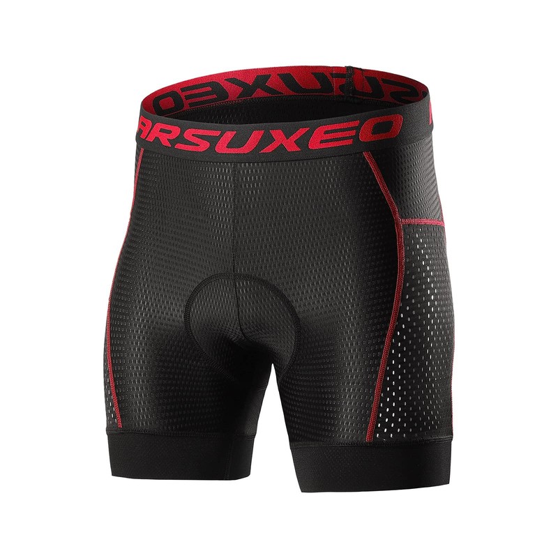ARSUXEO Men's Cycling Shorts 5D Gel Padded Mountain Bike Undershorts