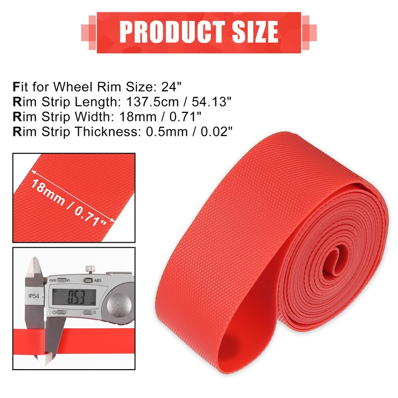 X AUTOHAUX 24" Bike Bicycle Wheel Rim Strip Rim Tape