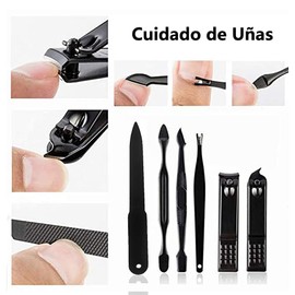 Manicure Set - EMAGIE 24 en 1 Cortauñas y Pedicure Kit Profesional Kit para Manicura y Pedicura de Acero Inoxidable Herramientas de Corta Uñas con Tijeras para Uñas Lima de Uñas Gancho (Nueva Versión)