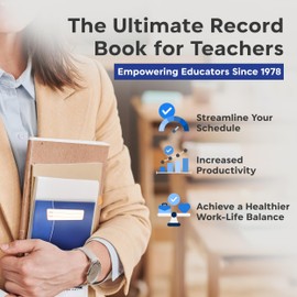 Educational Planning Books–Record Book A4 | Teacher Planner & Record Book Specially Designed to Log Homework Assignments, Project Marks and Record Attendance | Essential Teacher Supplies–Blue(REC1-B)