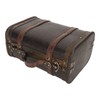 Retro Wooden Suitcase Home Party Artificial Leather Jewelry Necklace Storage