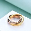 14K Gold Plated Interlocked Rolling Fidget Ring for Anxiety for
