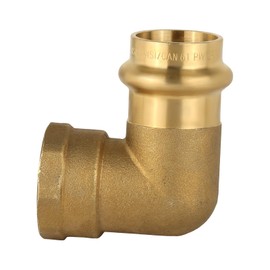 (Pack of 5) EFIELD Press Brass 90-Degree Elbow Fittings,1/2-Inch Press x 1/2-inch Female NPT Elbow,(PRESS211)