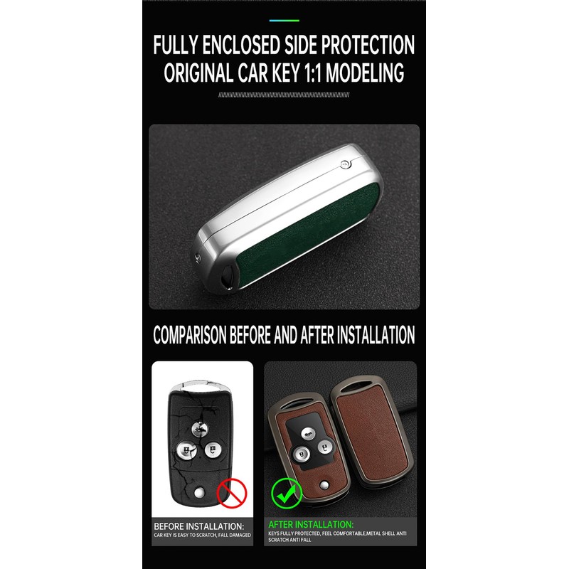 ontto Flip Folding Key Fob Cover Fit for Honda Accord