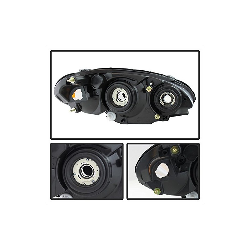 ACANII - For 2001-2005 Chrysler PT Cruiser Black Headlights Headlamps