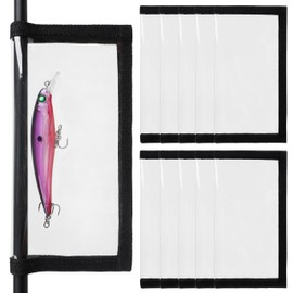 Fishing Lure Wraps Covers,4/8 Packs Clear PVC Lure Covers Durable Fishing Bait Cover Easily See Lures Fishing Hook Covers Bait Storage Protector Keep Fishing Safe for Fishing Rod