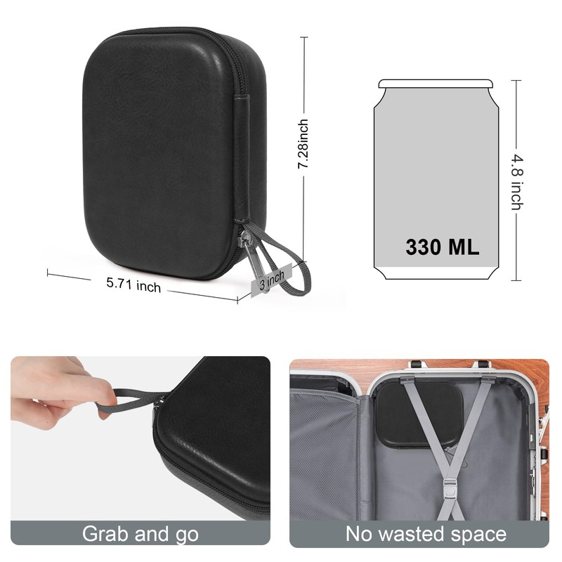 Bukere Travel Sunglasses Organizer Case, PU Leather Adjustable Slots for