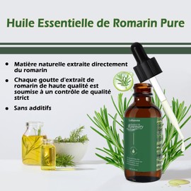 Rosmarinöl Haare, Rosemary Oil for Hair,Reines Natürliches Ätherisches Rosmarinöl,Pflege der Kopfhaut,Haarwachstum Beschleunigen,Haaröl Rosmarin für Aromatherapie