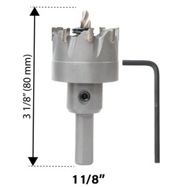 Wind Speed Carbide Hole Saw 1-3/8" (35mm) – 8mm Cutting Depth TCT Cutter with Pilot Drill Bit for Stainless Steel, Iron, Aluminum – Heavy Duty Hole Cutter for DIY Projects & Home Improvement