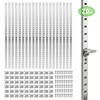 Bueyfolt 20 Sets 17 Inch Pilaster Shelf Brackets, Adjustable Mortise