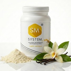 SM SYSTEM Malteada de Proteína Multivitamínica | Desayuno Completo en 1 Minuto para Estilo de Vida Activo | Shake Saciante y Nutritivo | Vainilla | 80