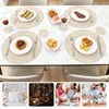 Aiyraa 6-Piece Round Table Placemats & Coaster Set Beige, Cotton